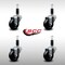 Service Caster 3'' SS Hard Rubber Wheel Swivel 1-1/8'' Expanding Stem Caster Set, 4PK SCC-SSEX20S314-HRS-118-4 - alternate 4